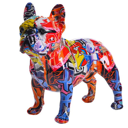 Colorful Bulldog Figure